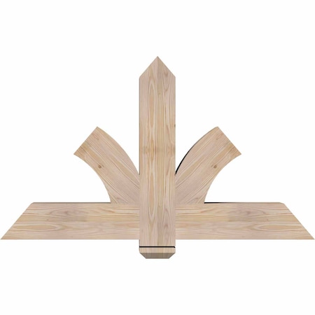 Ekena Millwork Redmond Smooth Timber Gable Bracket, Douglas Fir, 48"W x 28"H x 5 1/2"D x 5 1/2"F, 14/12 Pitch GBW048X28X0606RED00SDF
